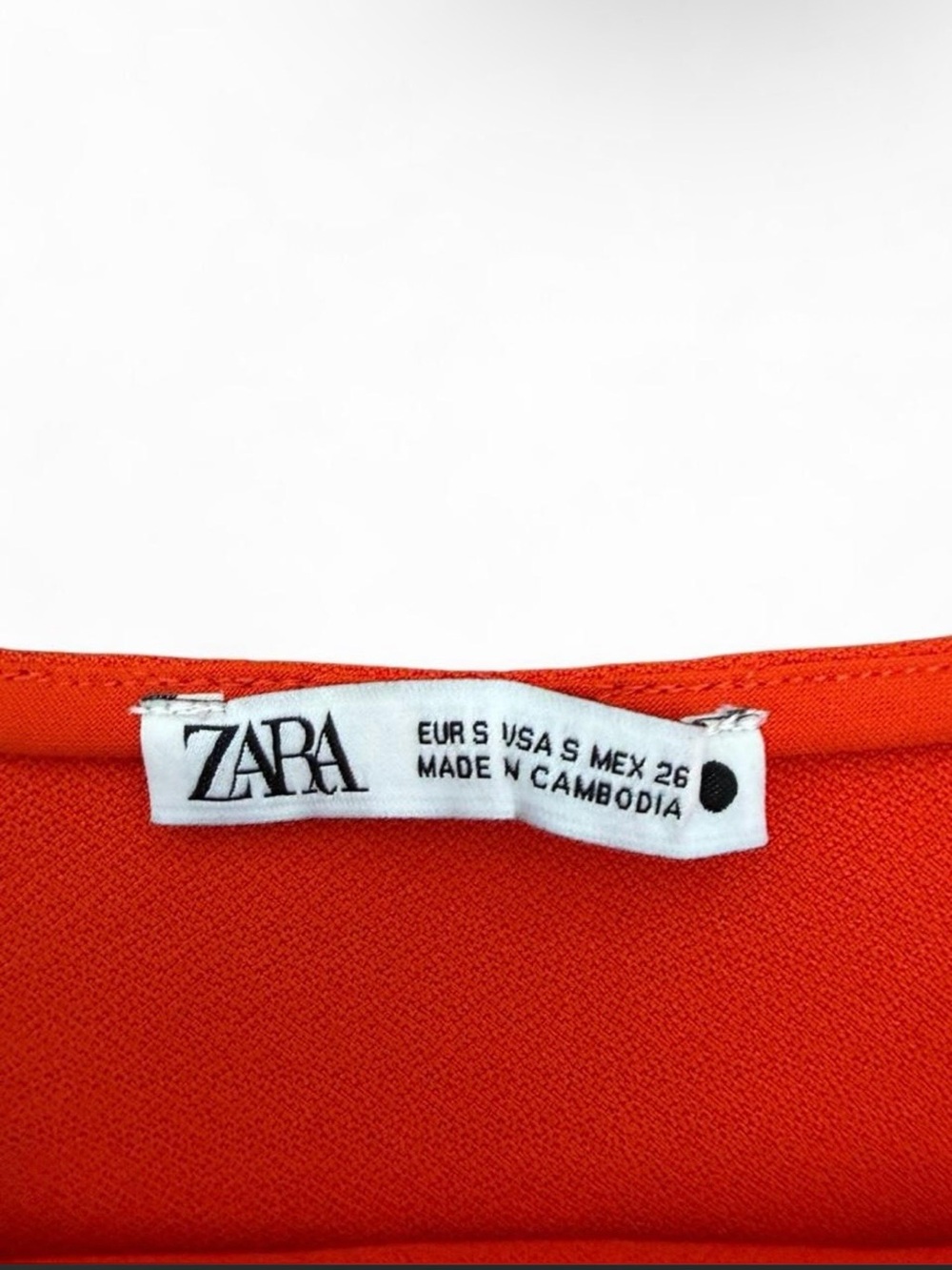 Zara Red Square-Neck Ribbed Tank - Picture 2 of 5